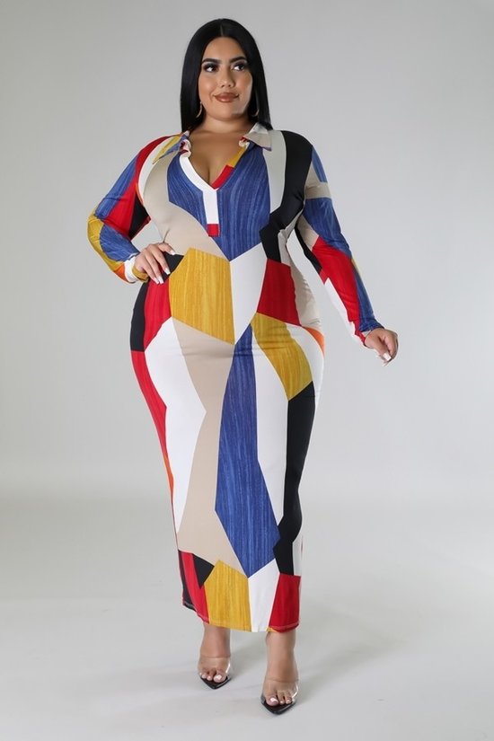 The Mariah Geo Print Maxi Dress